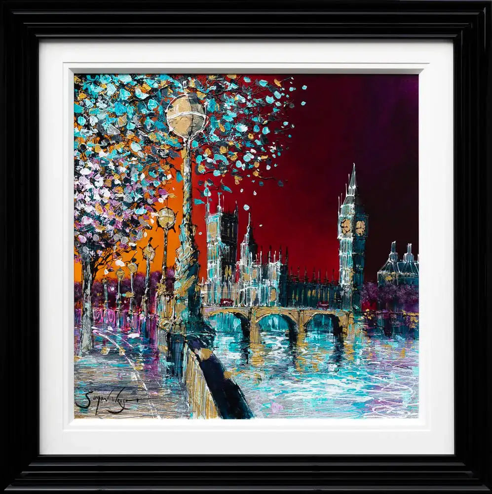 Sunrise On The Thames - Original - SOLD by artist Simon Wright - Wyecliffe Galleries