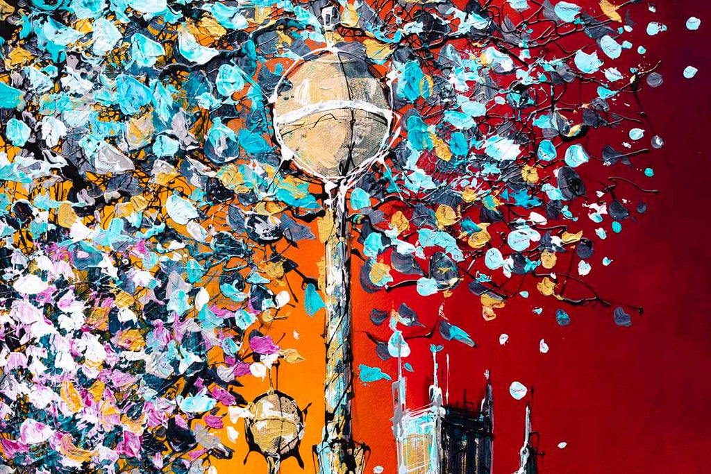 Sunrise On The Thames - Original - SOLD by artist Simon Wright - Wyecliffe Galleries