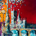 Sunrise On The Thames - Original - SOLD by artist Simon Wright - Wyecliffe Galleries