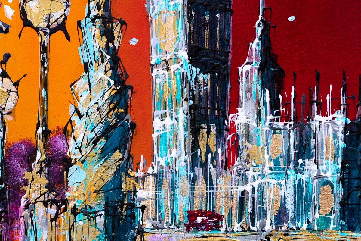 Sunrise On The Thames - Original - SOLD by artist Simon Wright - Wyecliffe Galleries