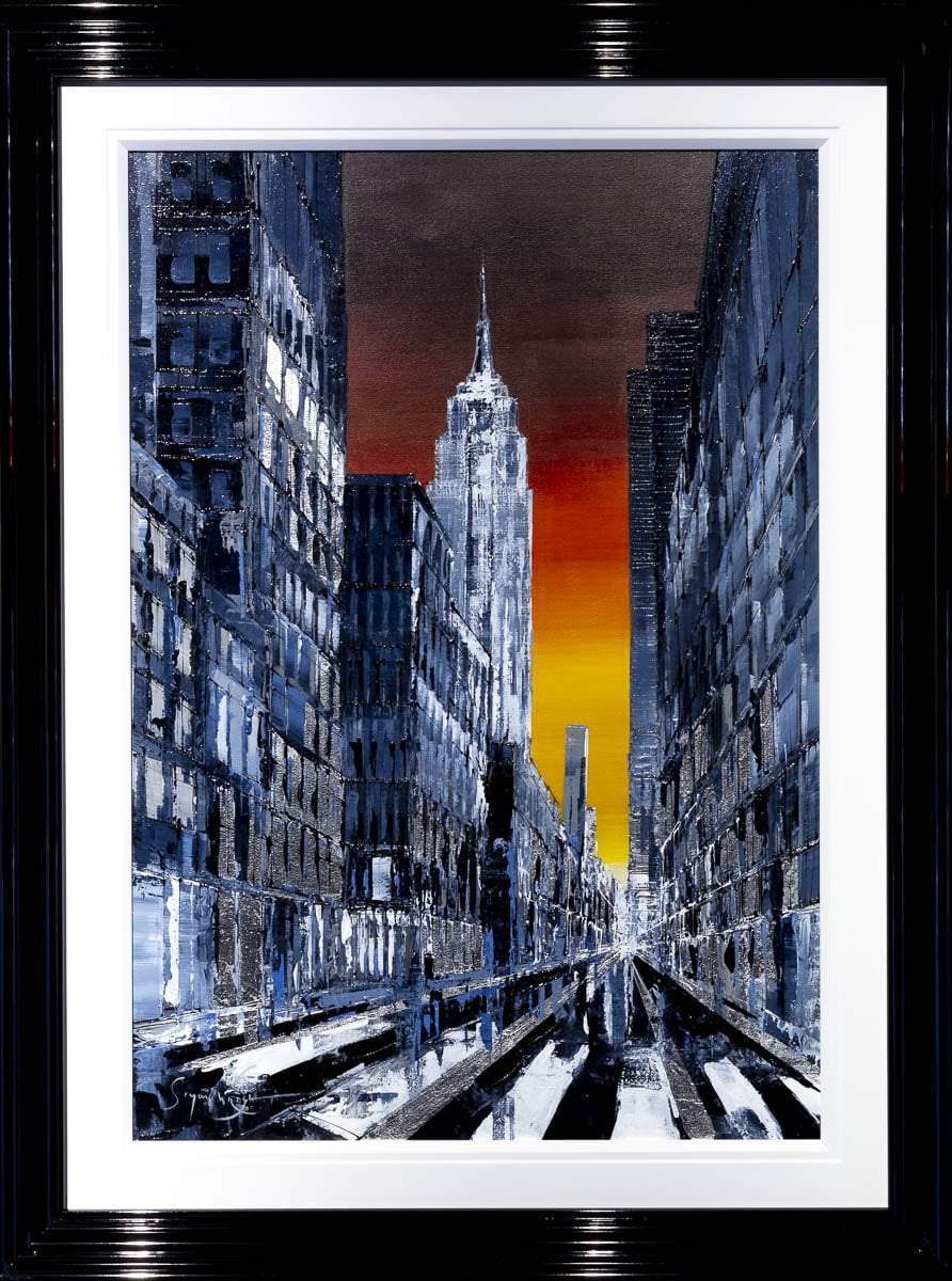 Sunset City - Original - SOLD by artist Simon Wright - Wyecliffe Galleries