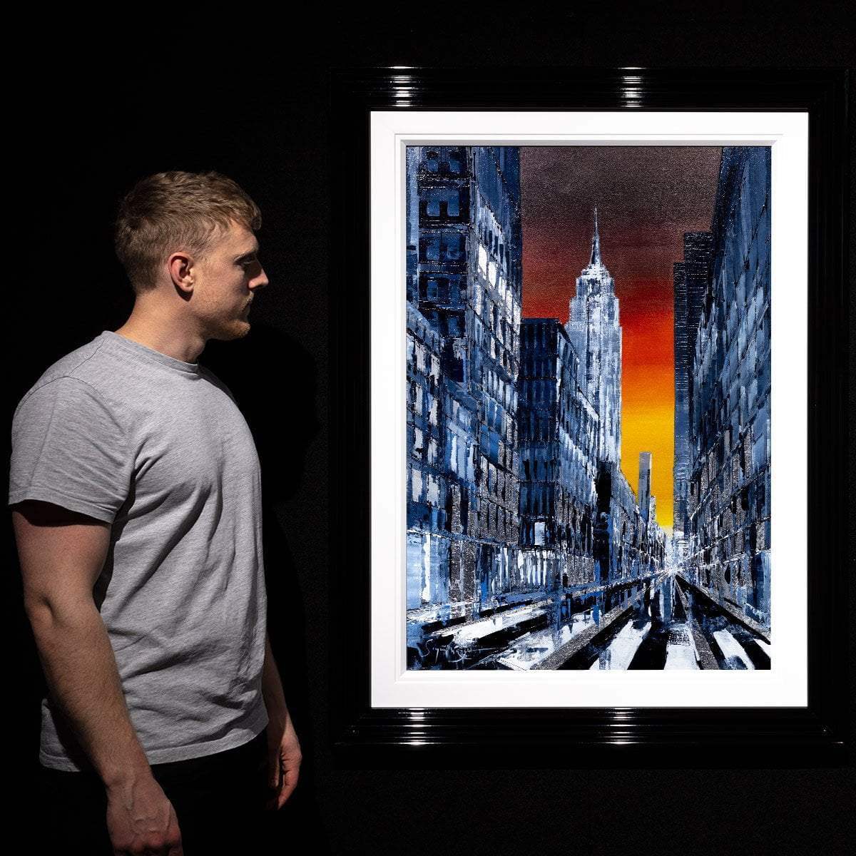 Sunset City - Original - SOLD by artist Simon Wright - Wyecliffe Galleries