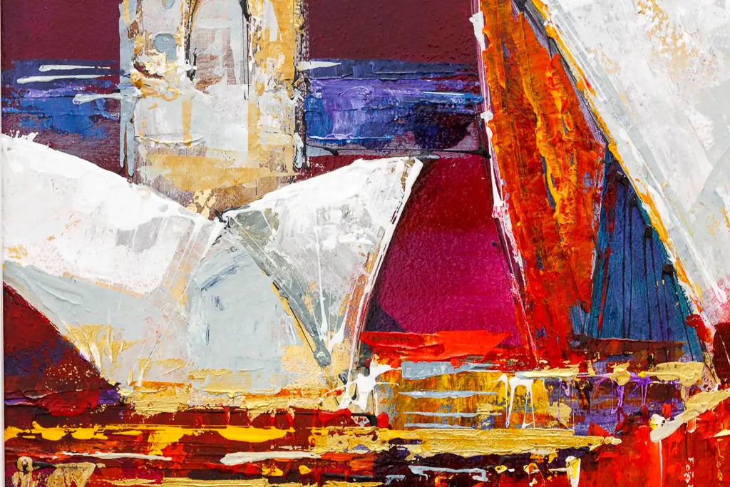 Sunset In Sydney - Original - SOLD by artist Simon Wright - Wyecliffe Galleries