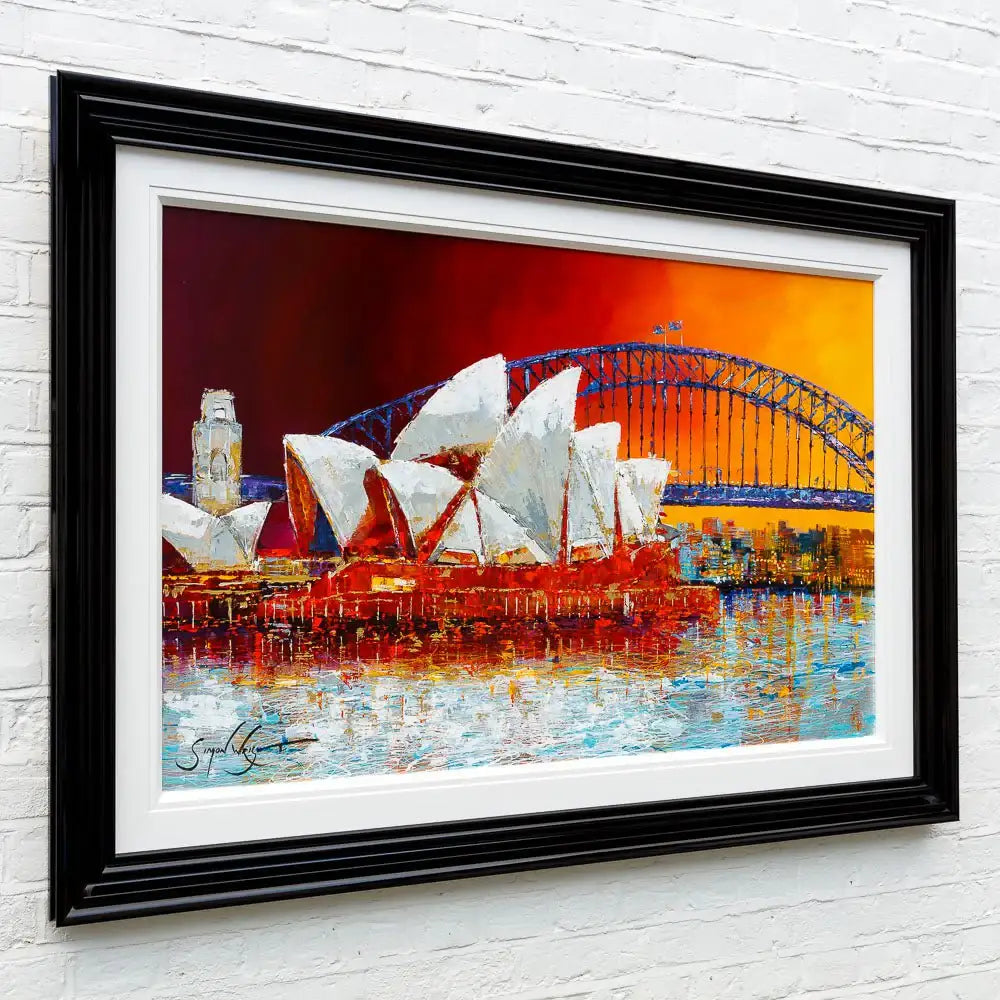 Sunset In Sydney - Original - SOLD by artist Simon Wright - Wyecliffe Galleries