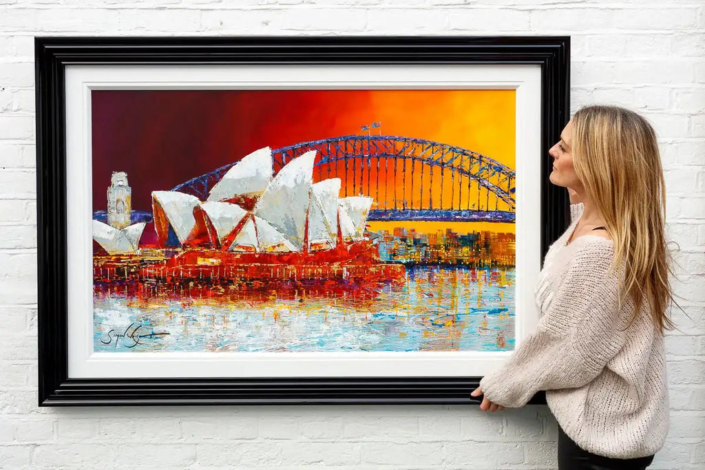 Sunset In Sydney - Original - SOLD by artist Simon Wright - Wyecliffe Galleries