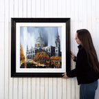 Sunset Over St Pauls - Original - SOLD by artist Simon Wright - Wyecliffe Galleries