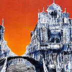 Sunset Over the Canal - Original by artist Simon Wright - Wyecliffe Galleries