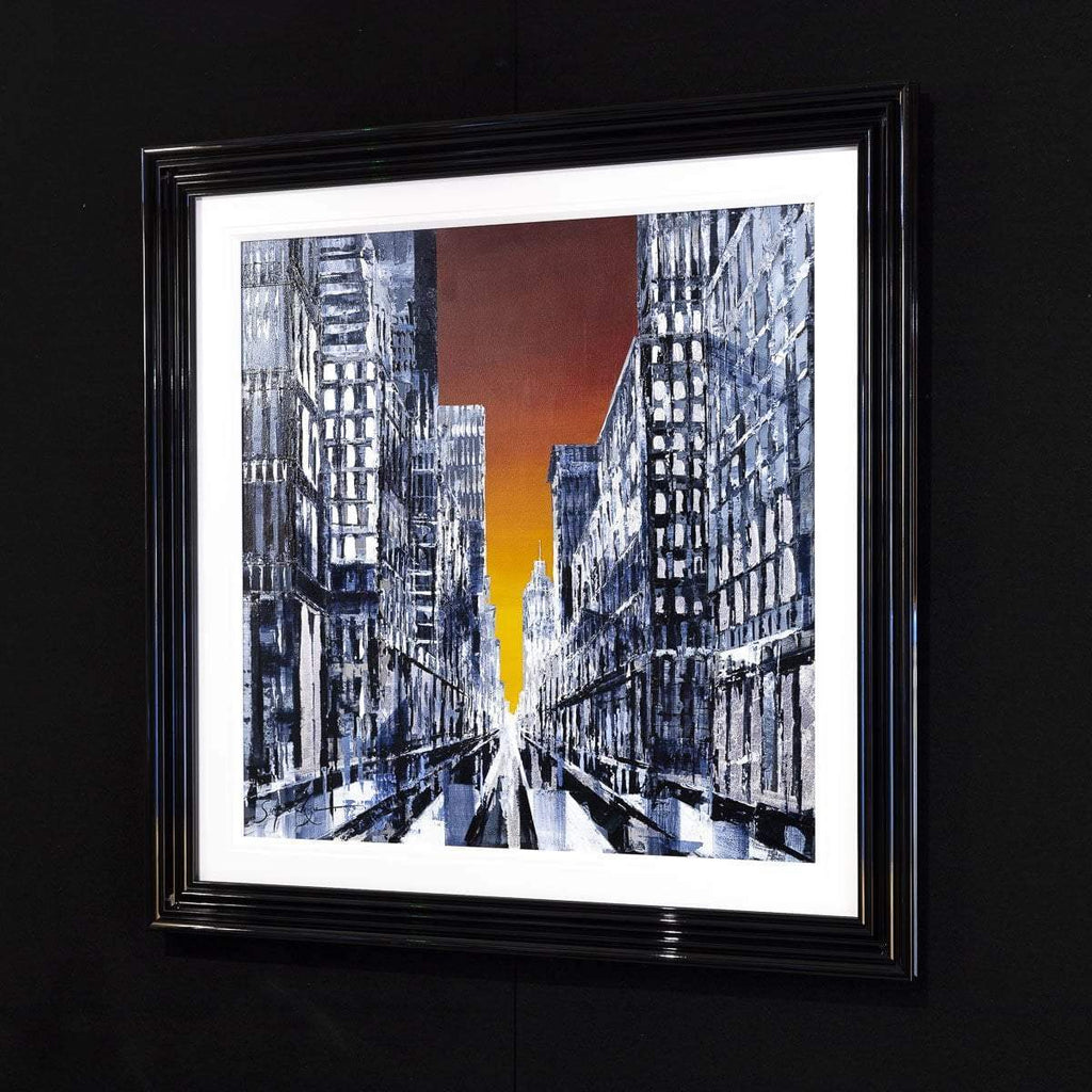 Sunset Streets - Original - SOLD by artist Simon Wright - Wyecliffe Galleries