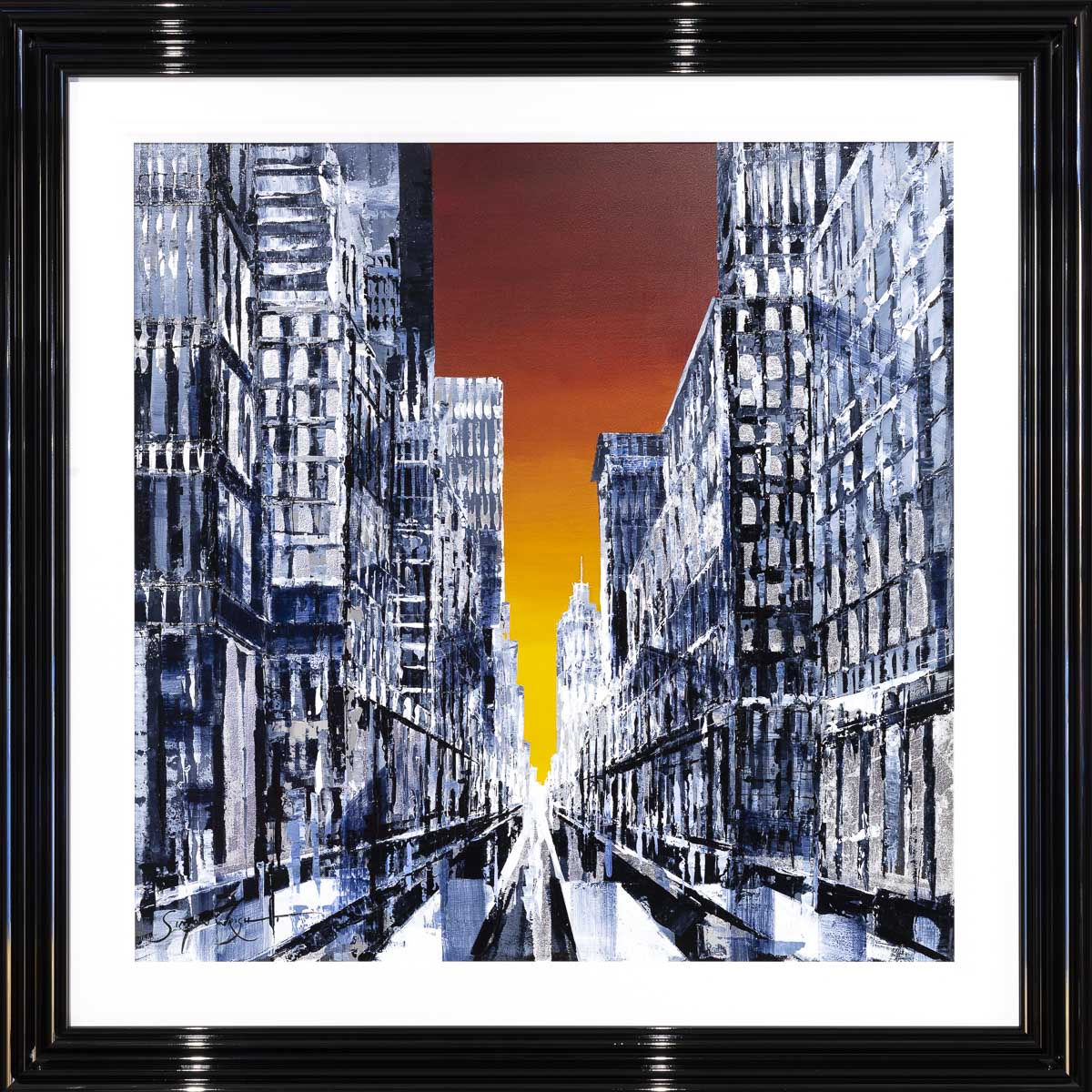 Sunset Streets - Original Simon Wright Framed