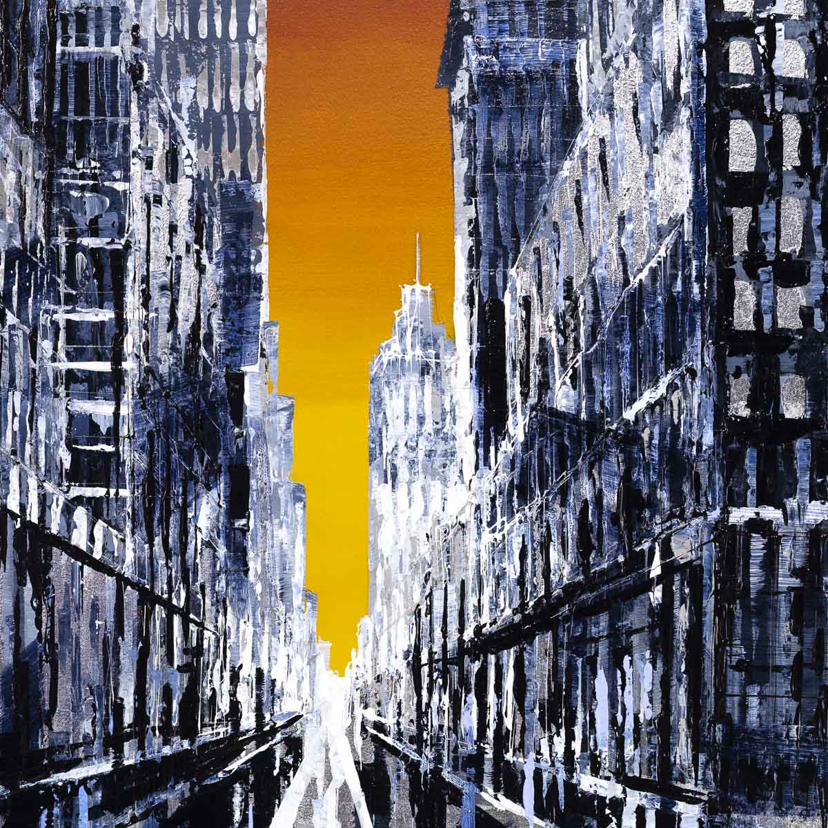 Sunset Streets - Original Simon Wright Framed