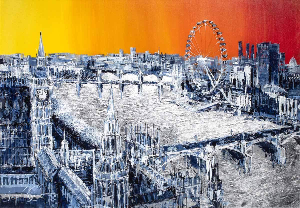 Sunset View - Original - SOLD by artist Simon Wright - Wyecliffe Galleries