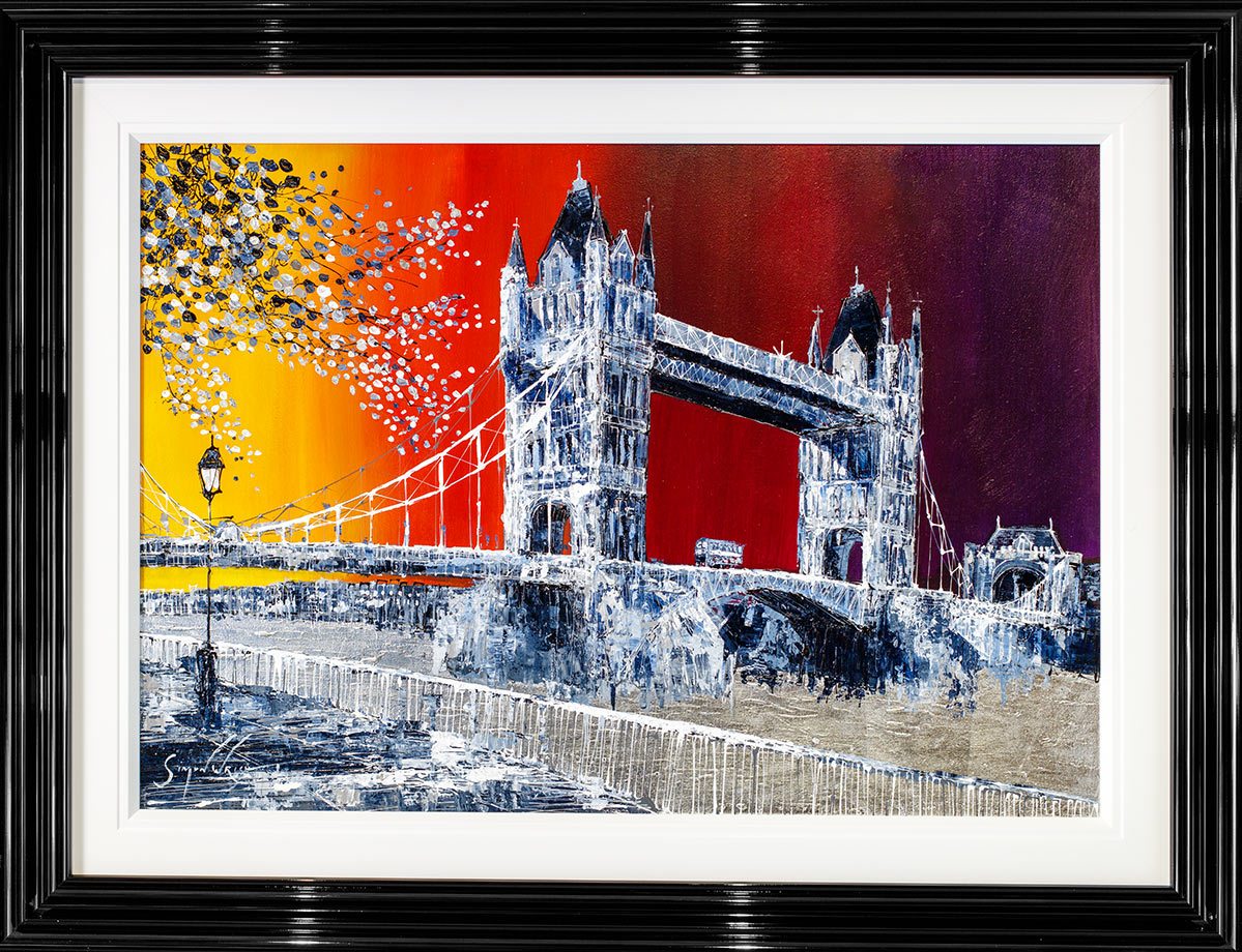 Sunsets Over Tower Bridge - Original Simon Wright Framed