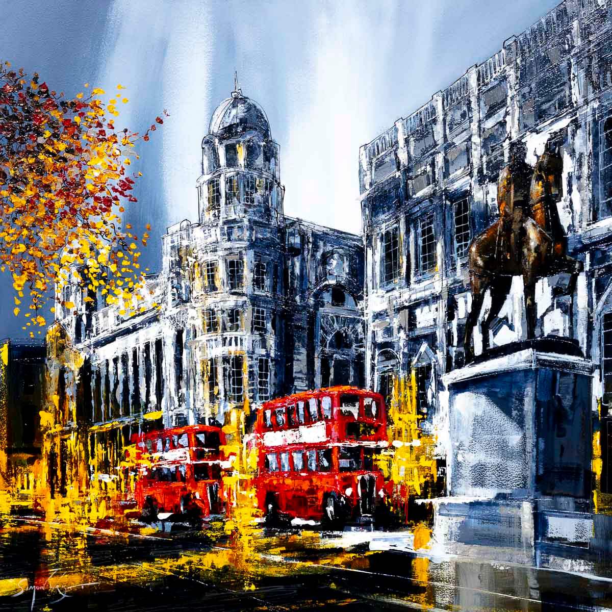 The Big City - Original - SOLD by artist Simon Wright - Wyecliffe Galleries