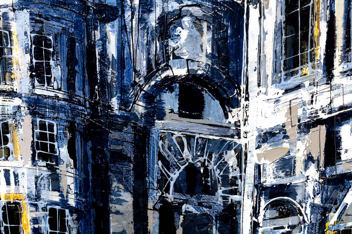 The Big City - Original - SOLD by artist Simon Wright - Wyecliffe Galleries