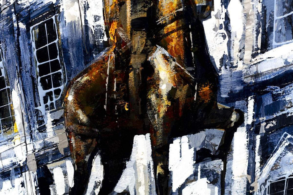 The Big City - Original - SOLD by artist Simon Wright - Wyecliffe Galleries