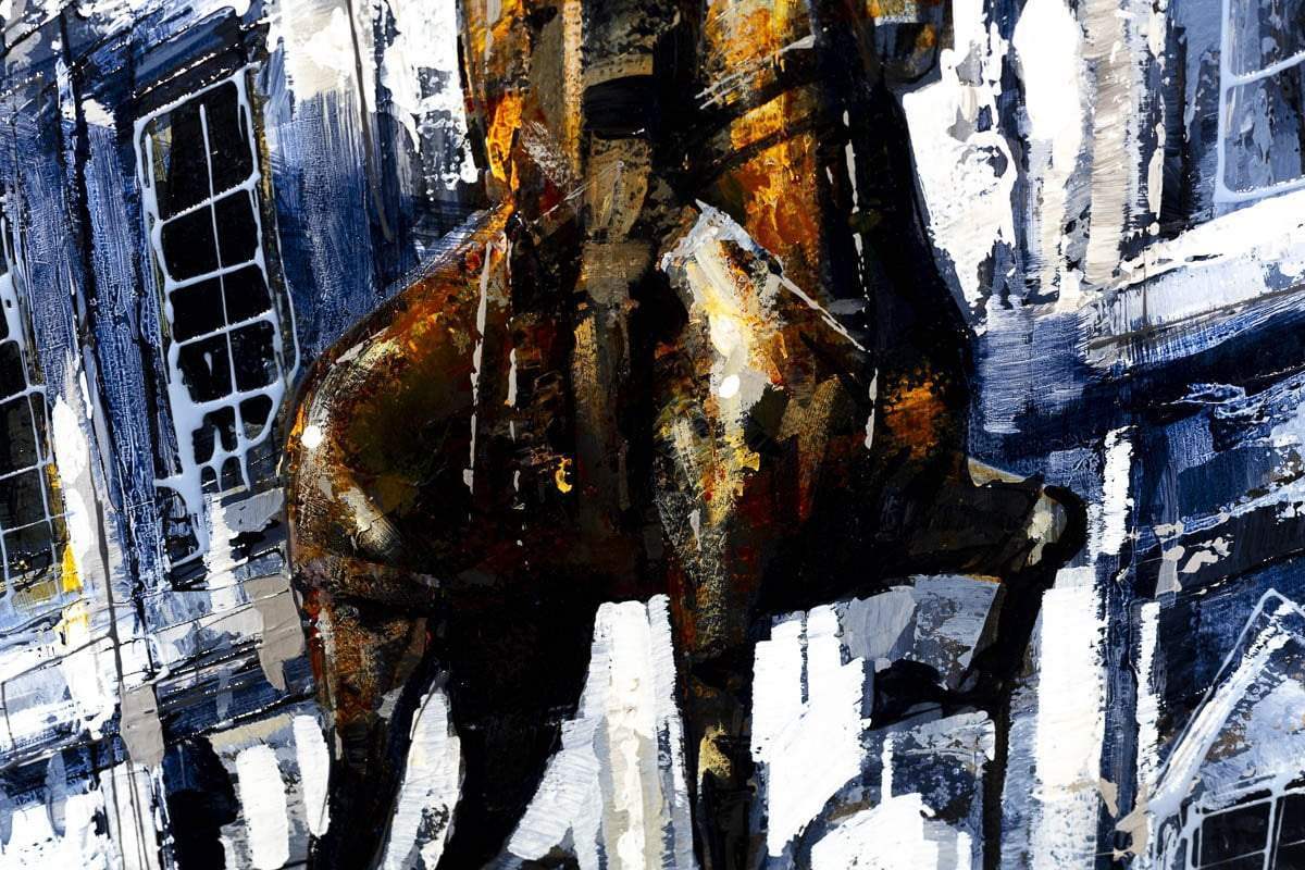 The Big City - Original - SOLD by artist Simon Wright - Wyecliffe Galleries