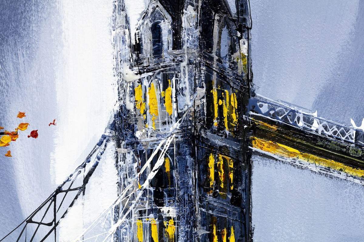 The Bridge at Night - Original - SOLD by artist Simon Wright - Wyecliffe Galleries