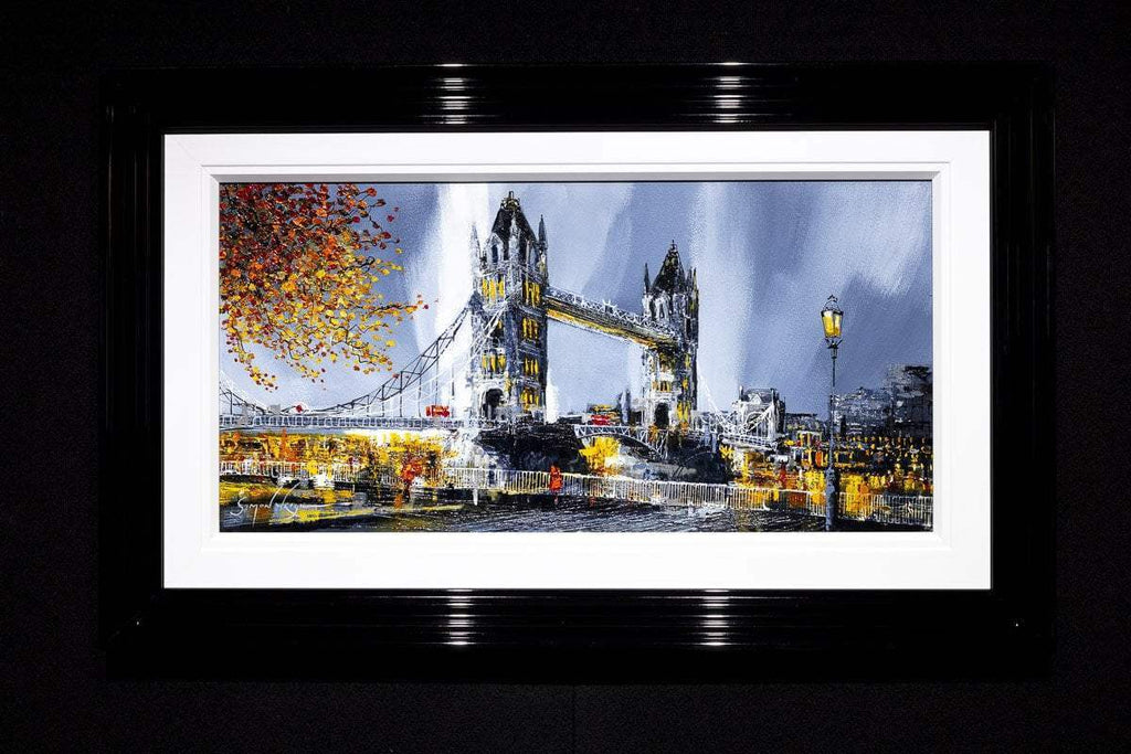 The Bridge at Night - Original - SOLD by artist Simon Wright - Wyecliffe Galleries