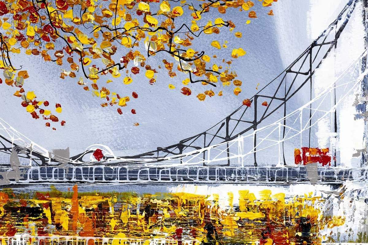 The Bridge at Night - Original - SOLD by artist Simon Wright - Wyecliffe Galleries