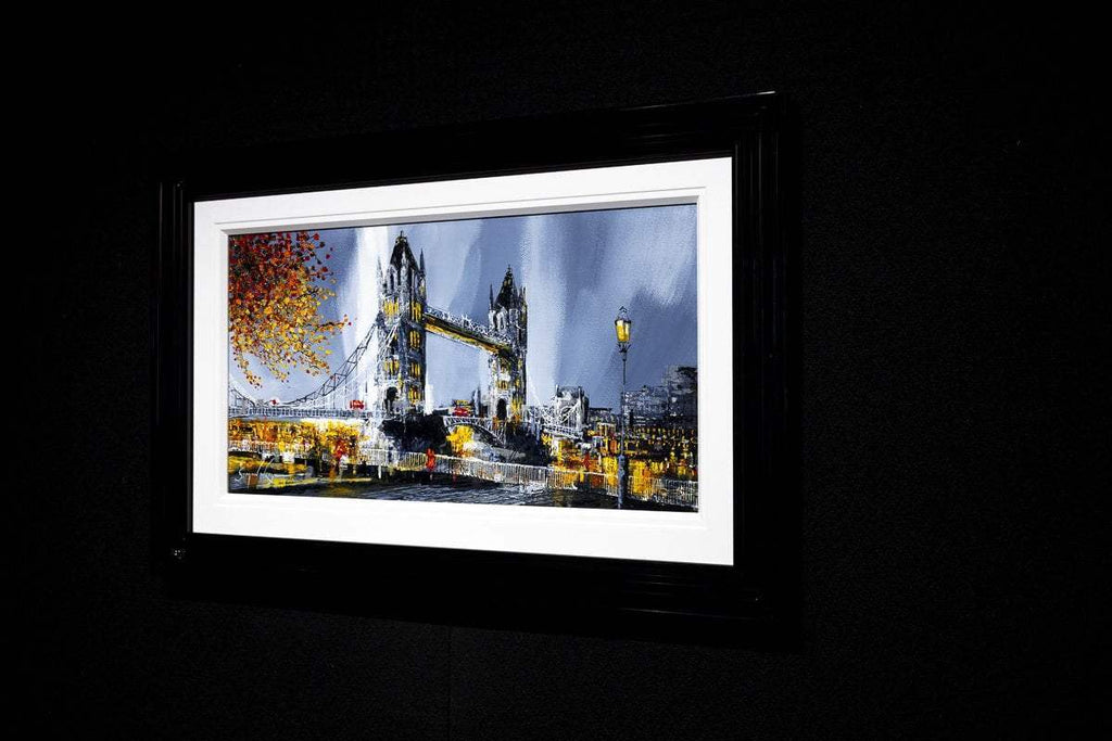 The Bridge at Night - Original - SOLD by artist Simon Wright - Wyecliffe Galleries