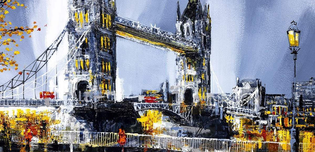 The Bridge at Night - Original - SOLD by artist Simon Wright - Wyecliffe Galleries