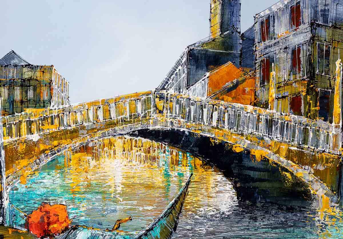 The Bridge Between - Original - SOLD by artist Simon Wright - Wyecliffe Galleries