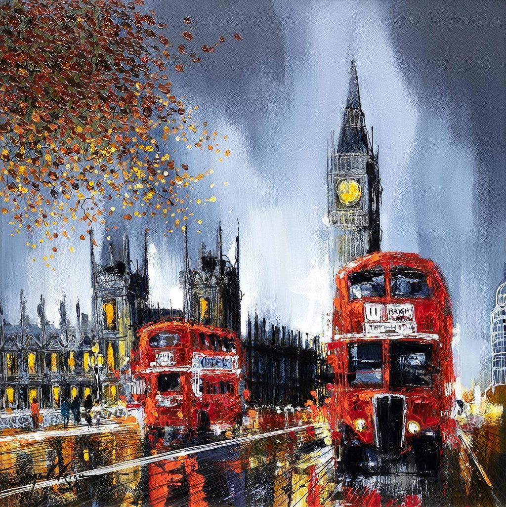 The City At Night - Original - SOLD by artist Simon Wright - Wyecliffe Galleries