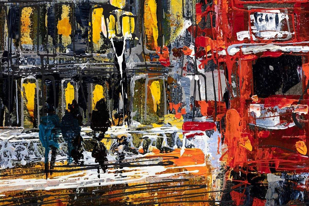 The City At Night - Original - SOLD by artist Simon Wright - Wyecliffe Galleries