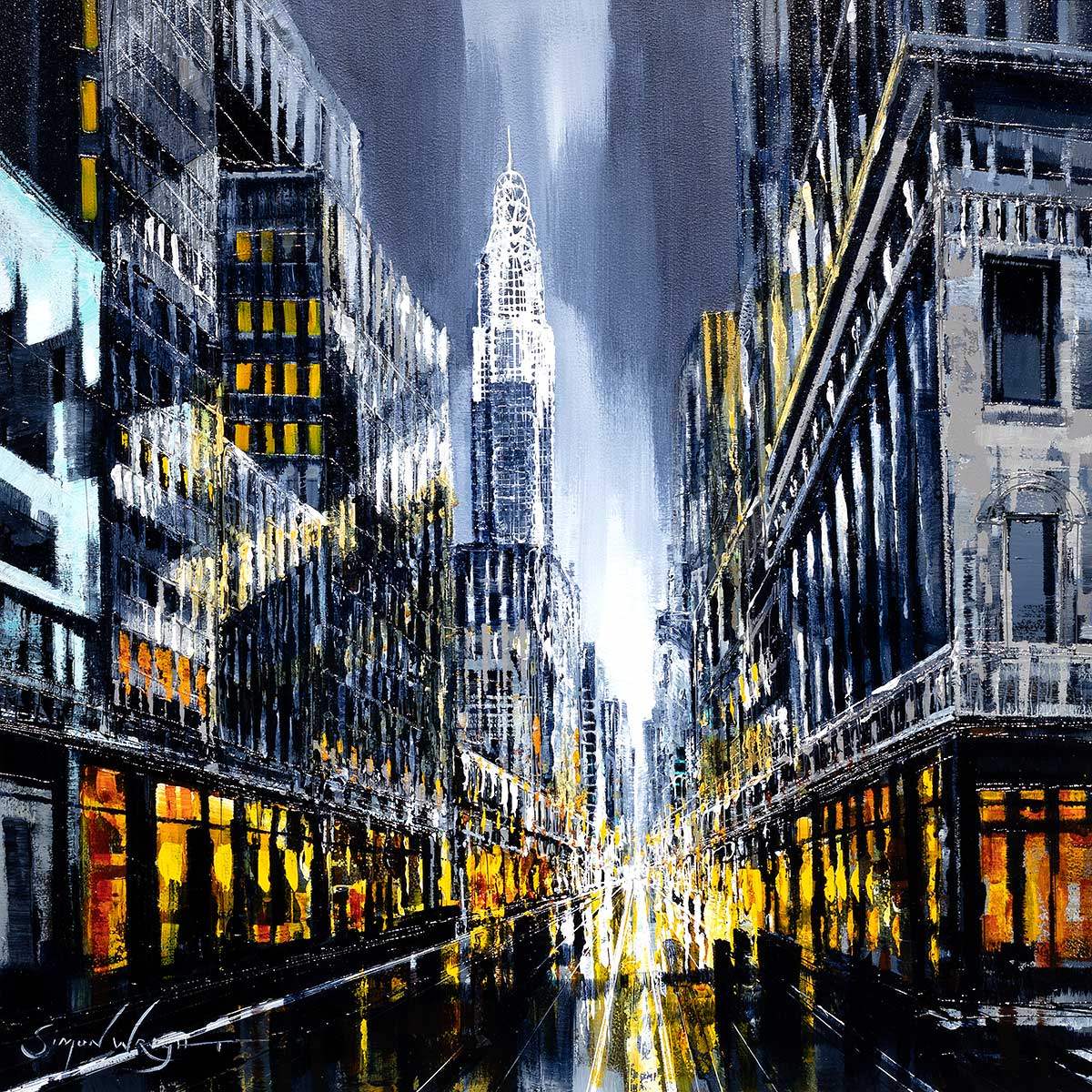 The City That Never Sleeps - SOLD by artist Simon Wright - Wyecliffe Galleries