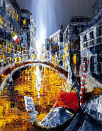 The Floating City - Original - SOLD by artist Simon Wright - Wyecliffe Galleries