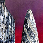 The Gherkin - Original - SOLD by artist Simon Wright - Wyecliffe Galleries