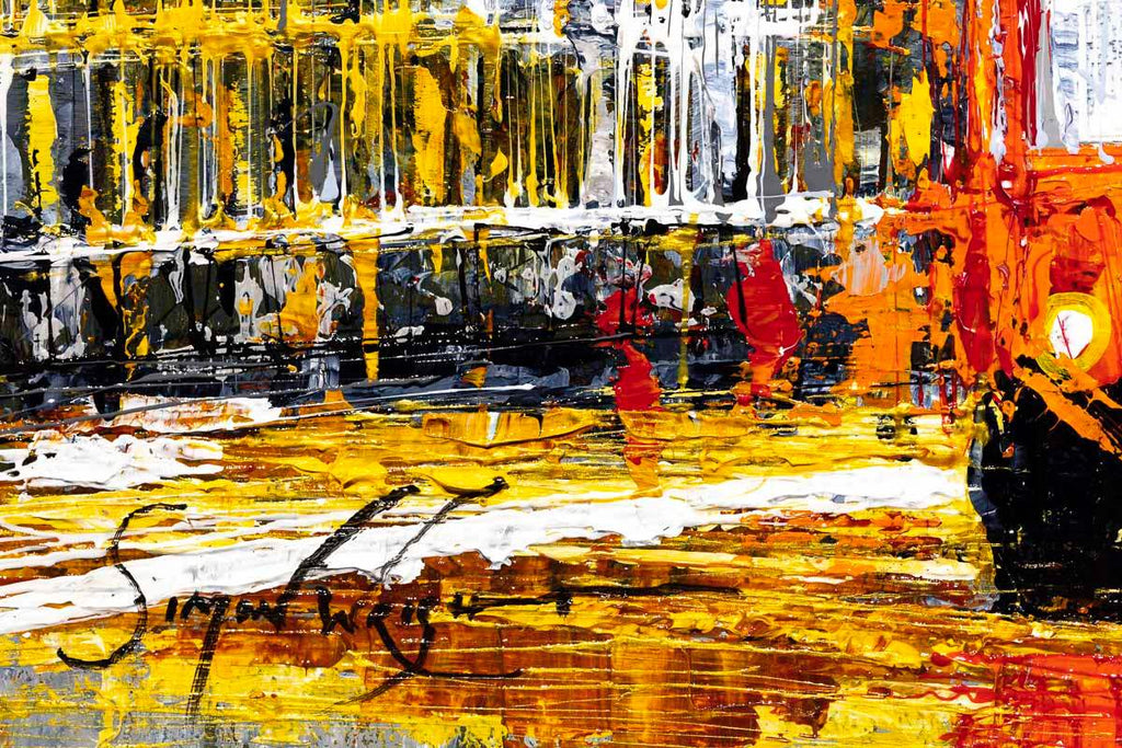 The Glow of Big Ben - Original - SOLD by artist Simon Wright - Wyecliffe Galleries