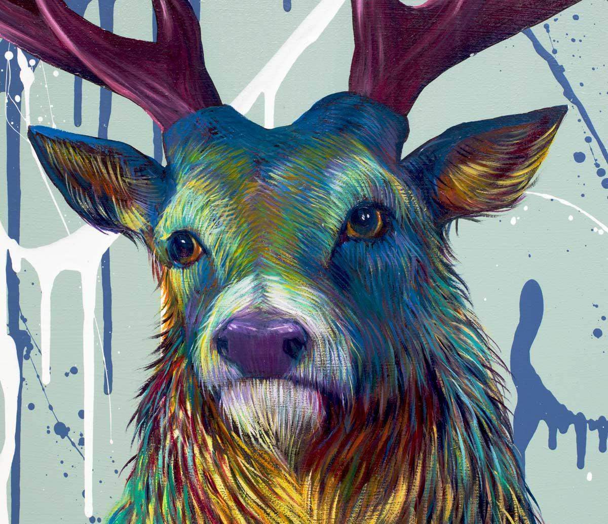 The Hart Of The Forest - SOLD by artist Simon Wright - Wyecliffe Galleries