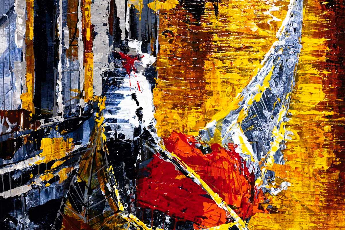 The Lonely Gondolier - Original - SOLD by artist Simon Wright - Wyecliffe Galleries