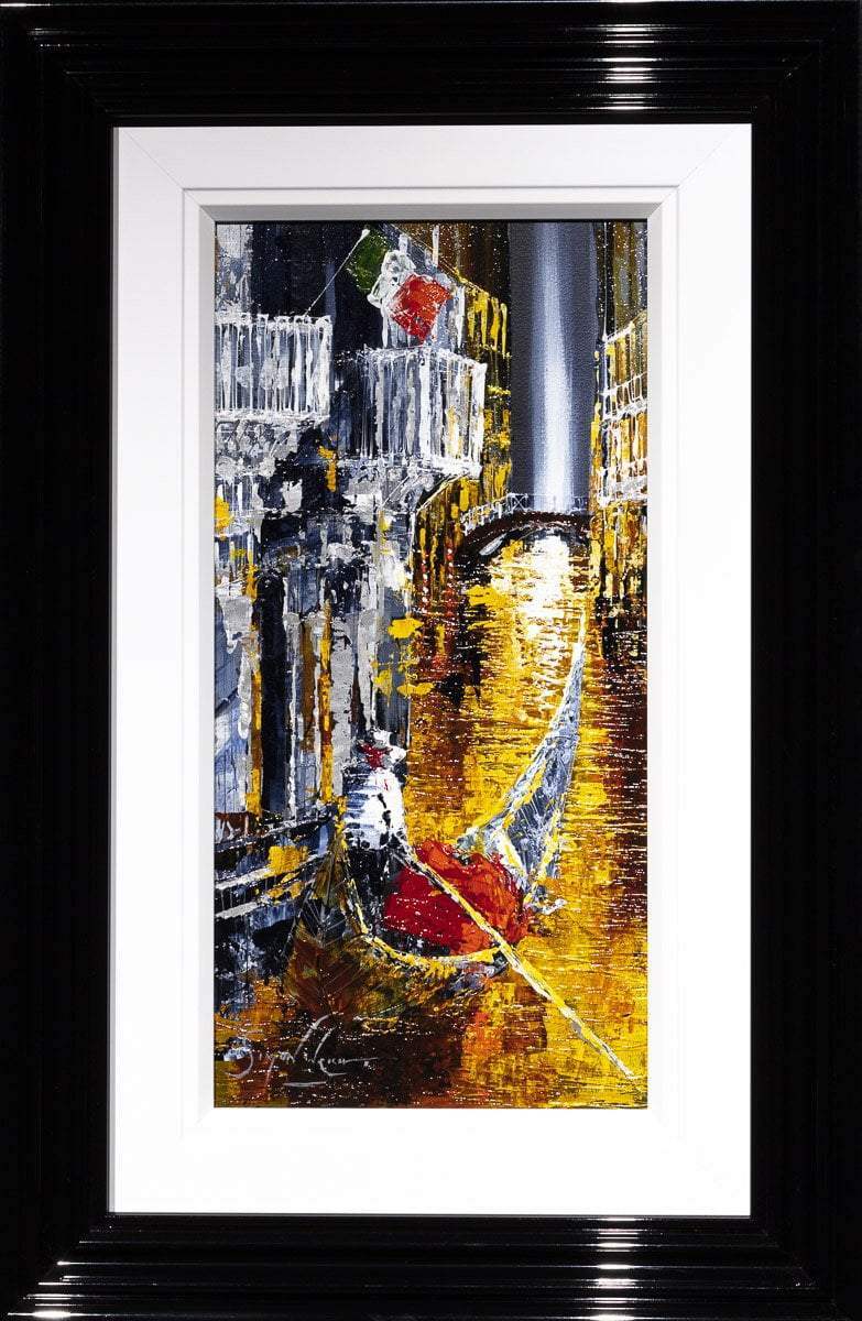 The Lonely Gondolier - Original - SOLD by artist Simon Wright - Wyecliffe Galleries