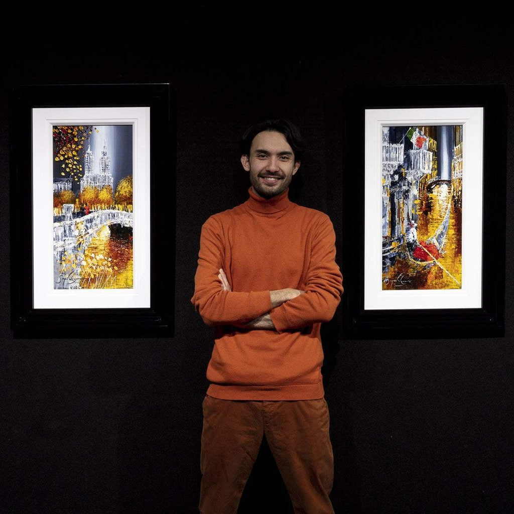 The Lonely Gondolier - Original - SOLD by artist Simon Wright - Wyecliffe Galleries