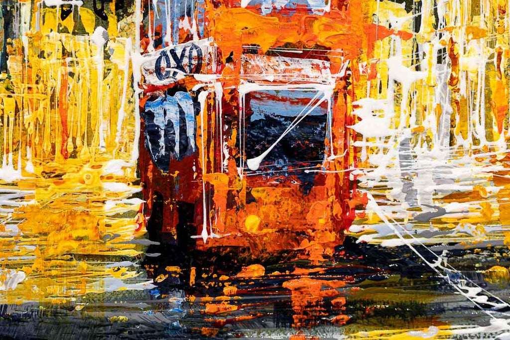 Touring Through the City - Original - SOLD by artist Simon Wright - Wyecliffe Galleries