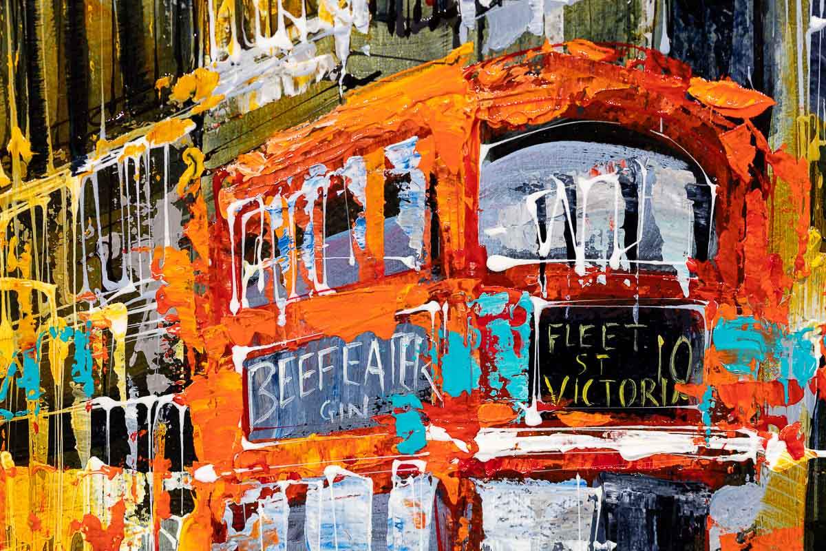 Touring Through the City - Original - SOLD by artist Simon Wright - Wyecliffe Galleries