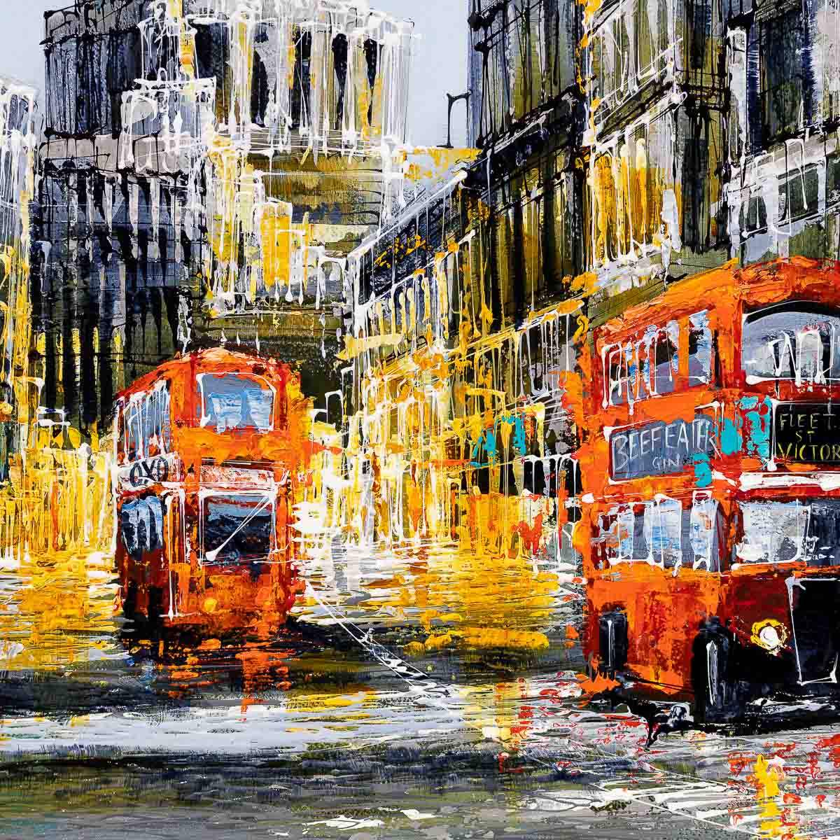 Touring Through the City - Original - SOLD by artist Simon Wright - Wyecliffe Galleries