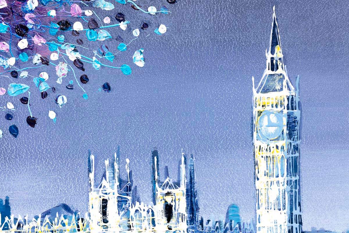 Twilight on the Thames - Original - SOLD by artist Simon Wright - Wyecliffe Galleries