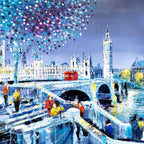 Twilight on the Thames - Original - SOLD by artist Simon Wright - Wyecliffe Galleries