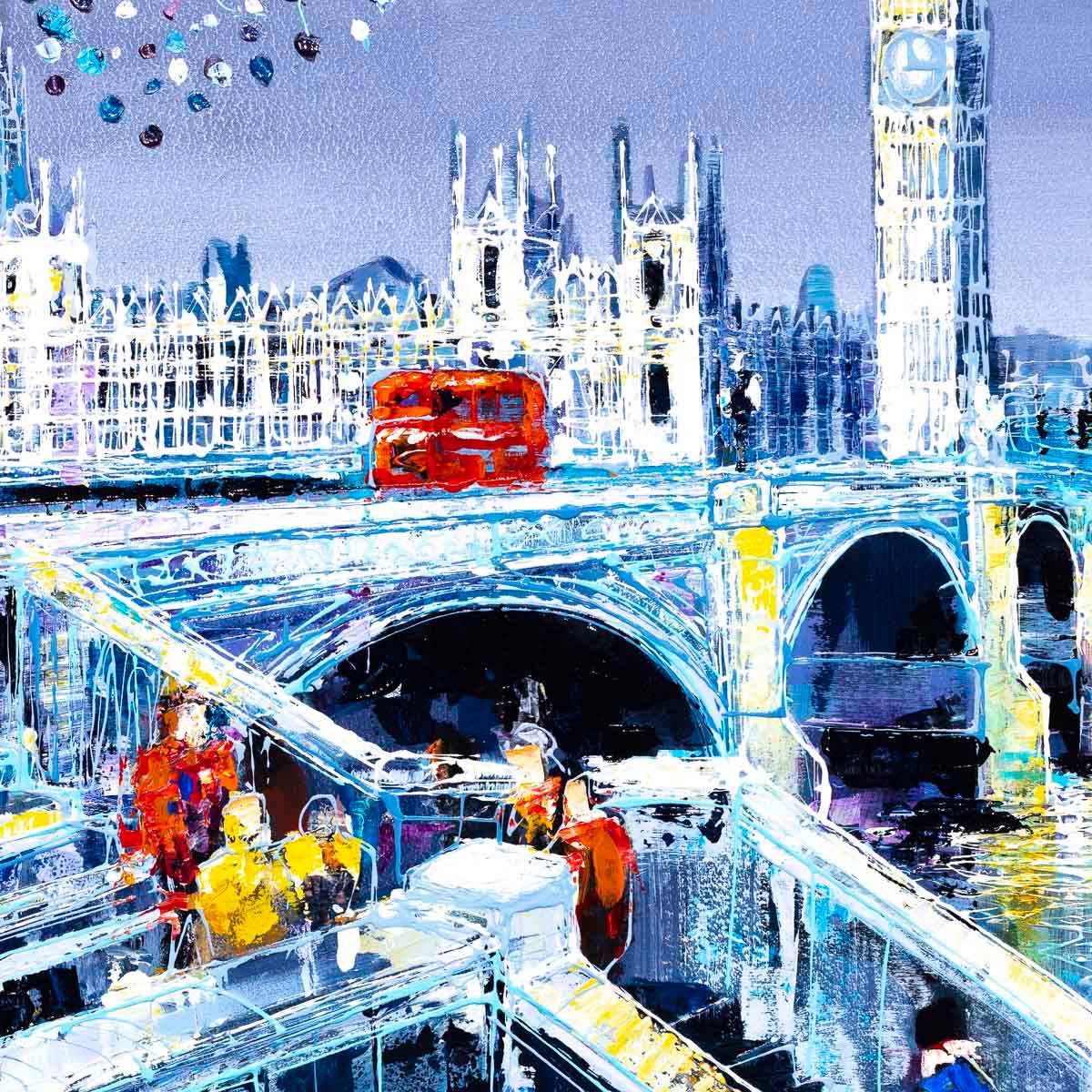 Twilight on the Thames - Original - SOLD by artist Simon Wright - Wyecliffe Galleries