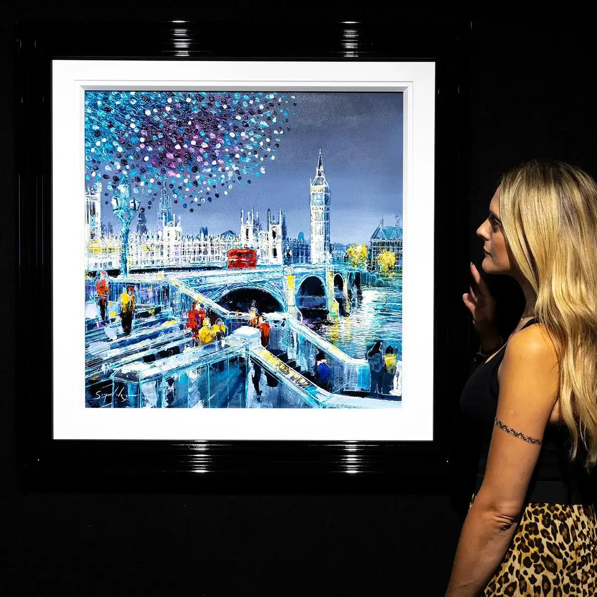 Twilight on the Thames - Original - SOLD by artist Simon Wright - Wyecliffe Galleries