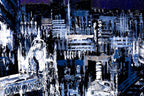 Twilight Skyline - Original - SOLD by artist Simon Wright - Wyecliffe Galleries