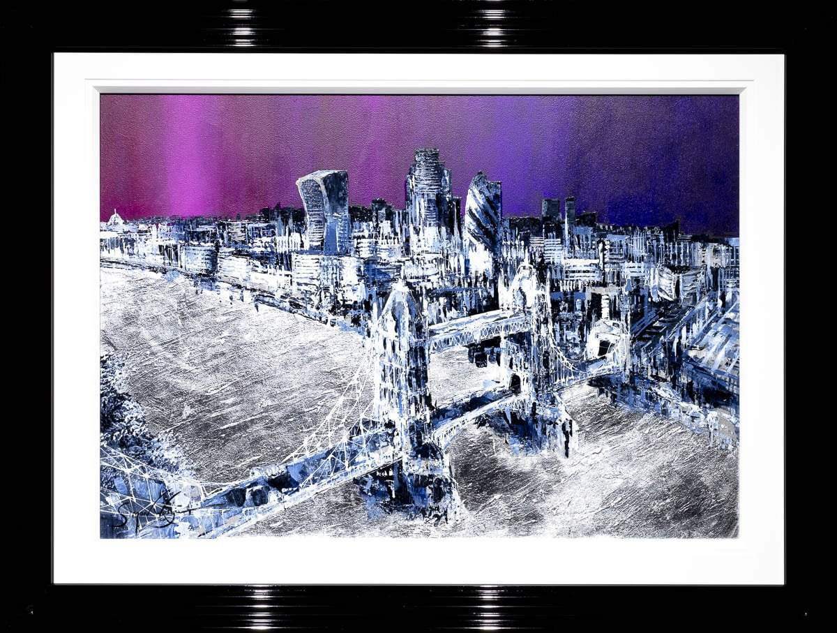 Twilight Skyline - Original - SOLD by artist Simon Wright - Wyecliffe Galleries