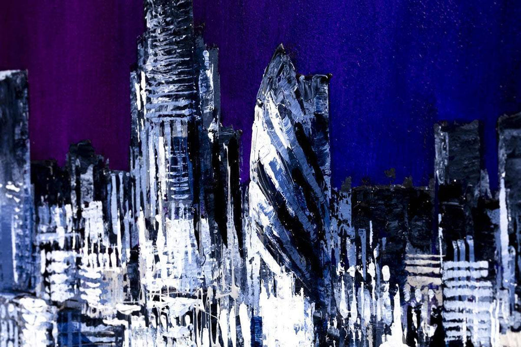 Twilight Skyline - Original - SOLD by artist Simon Wright - Wyecliffe Galleries