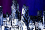 Twilight Skyline - Original - SOLD by artist Simon Wright - Wyecliffe Galleries