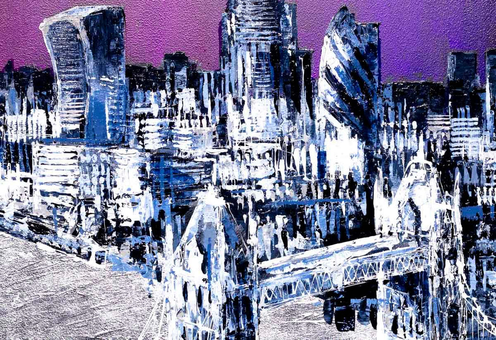 Twilight Skyline - Original - SOLD by artist Simon Wright - Wyecliffe Galleries