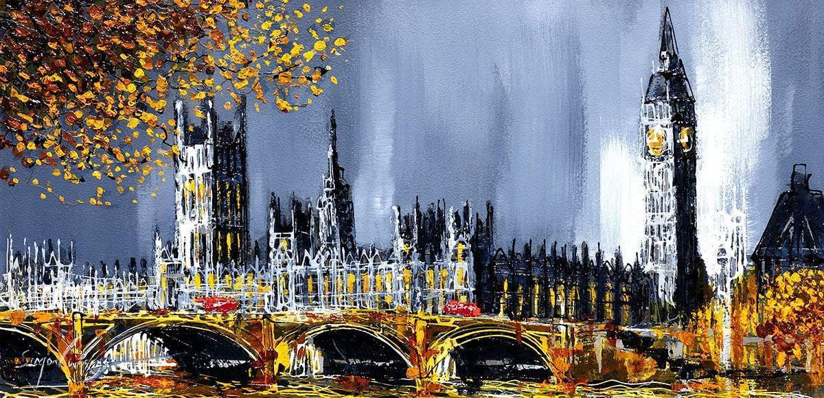 View of Big Ben - Original - SOLD by artist Simon Wright - Wyecliffe Galleries
