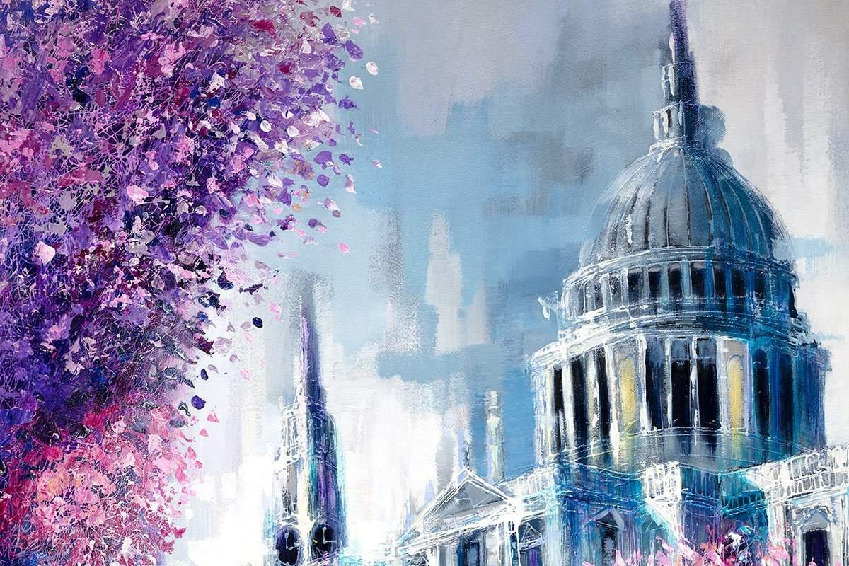 View of St Pauls - Original - SOLD by artist Simon Wright - Wyecliffe Galleries